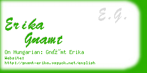 erika gnamt business card